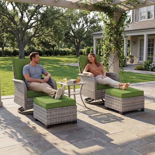 Outdoor Patio Furniture Set Patio Rocking Swivel Chair - Image 3