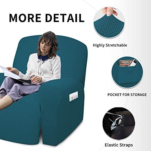 Easy-Going 4 Pieces Oversized Recliner Stretch Sofa Slipcover Sofa Cover - Image 4