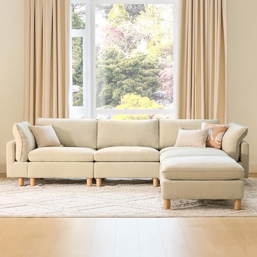 CHITA 127" Large Sectional Sofa, Modular Cloud Couch, 5 Seater - Image 3