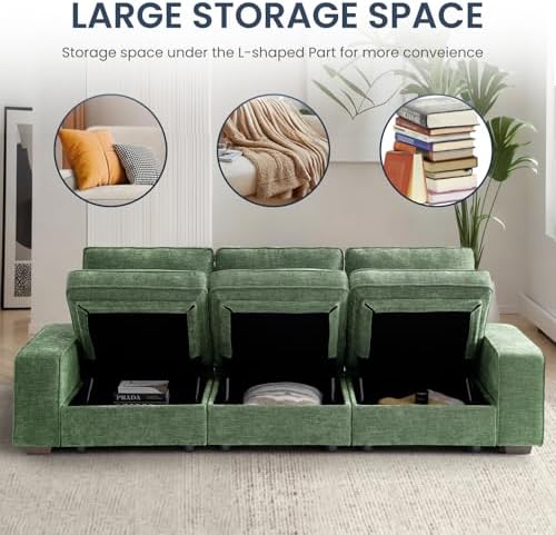 TEKAMON 128" Modular Sofa Couch - Image 3