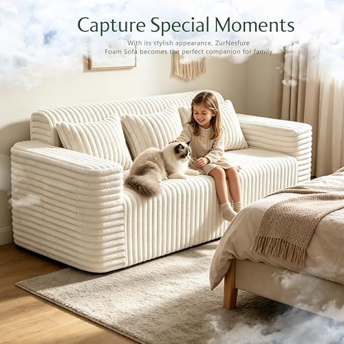 ZurNesfure Sofa Couch 3-Seater Boneless Sofa - Image 4