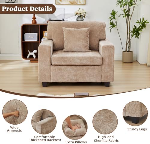 41'' Accent Chair with USB & Type-C Charging Ports Single Seat Sofa - Image 5
