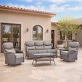 Swivel Patio Chairs sofa Set of 5 by Bellefurn