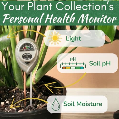 Houseplant Health Meter, 3-in-1 Soil Moisture, Sunlight & pH Testing Tool - Image 2