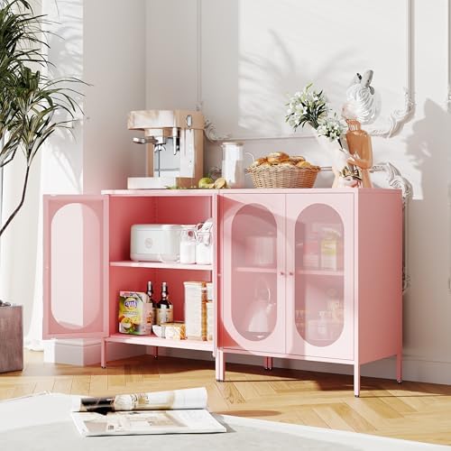 2 Door Accent Cabinet, Metal Storage Cabinet - Image 6
