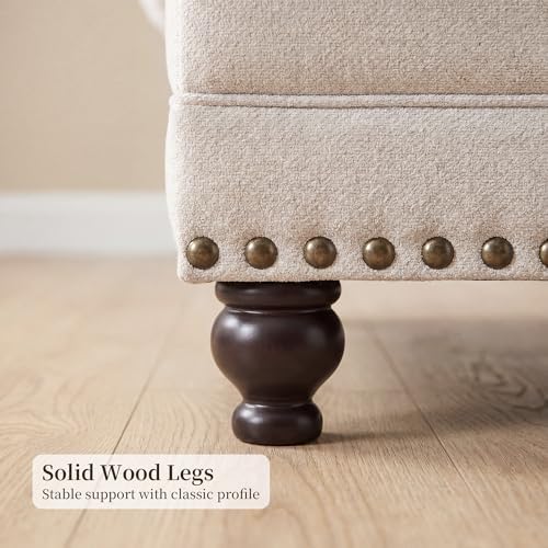 Modern Farmhouse Loveseat Sofa, Chenille Upholstery - Image 5