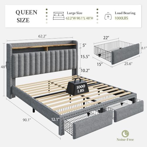 EnHomee Bed Frame Queen Size - Image 2