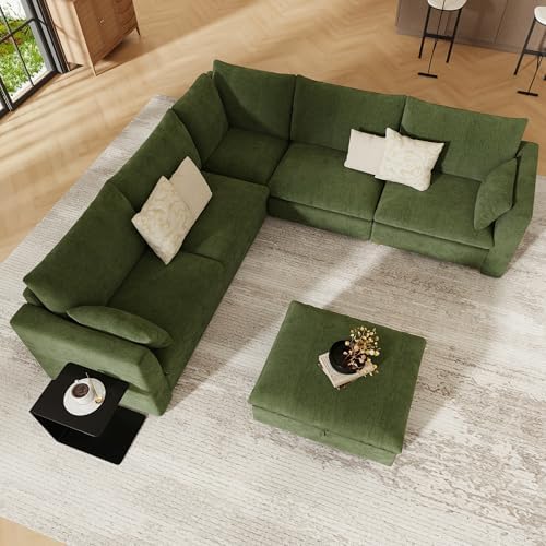 WorthFurni Oversized Modular Sectional Sofa, Comfty 6 Seat Modular Sofa - Image 4