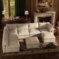 128'' Faux Leather Modular Sectional Sofa by Quenvo