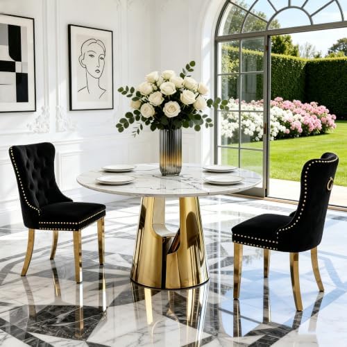 45” Round Dining Table Set For 2, Kitchen Table by Unknown