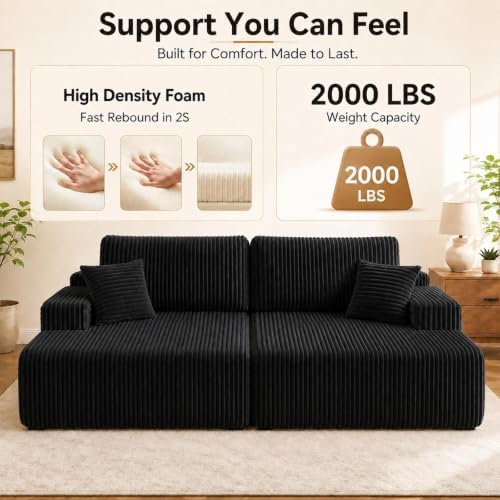 WHGBJA 3 in 1 Sofa Bed Couch for Living Room/Bedroom, Convertible - Image 5