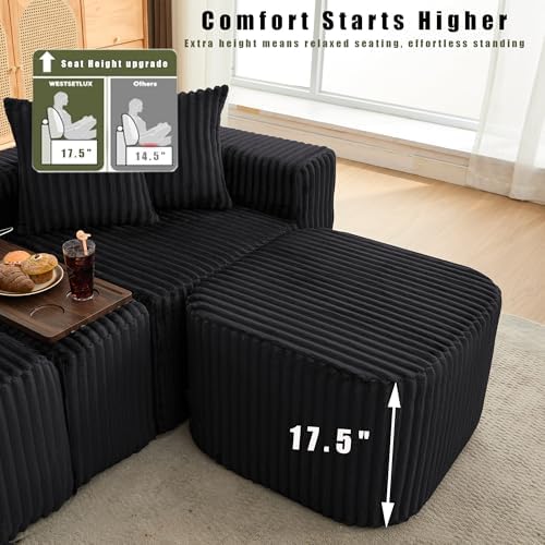 ivoros 137 Inch Modular Sectional Sofa Couch, Oversized Modern Cloud Couch - Image 6