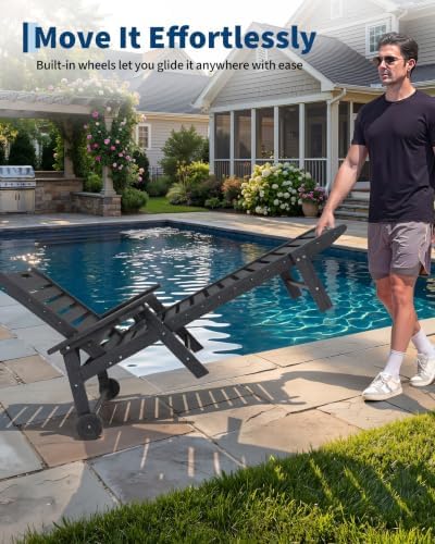 2 Pack HDPE Lounge Chair Outdoor - Image 5
