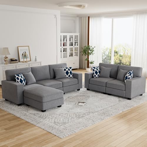 Legend Vansen Oversized Modular Sectional Sofa, U/L‑Shaped Reversible Couch - Image 2