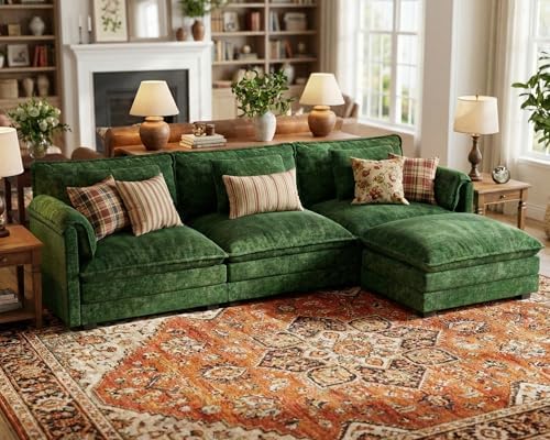 ELUCHANG 113" Oversized Modular Sectional Sofa, L Shaped Comfy Cloud Couch by ELUCHANG