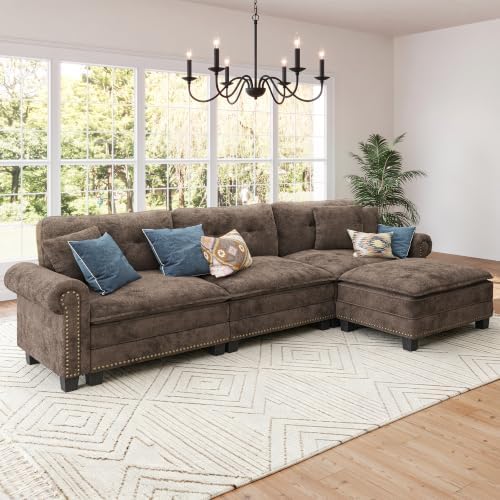 SUNSHINE VALLEY 116" Oversized Modular Sectional Couch L Shaped Living Room by SUNSHINEVALLEY