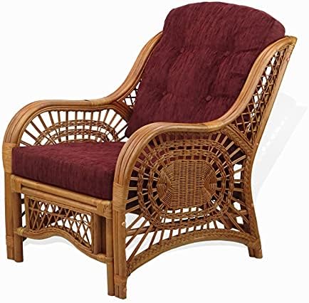 Malibu Lounge Living Accent Armchair Natural Rattan Wicker Handmade Design - Image 5