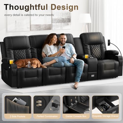 YONISEE 4 Seat Rcliner Sofa Set - Image 5