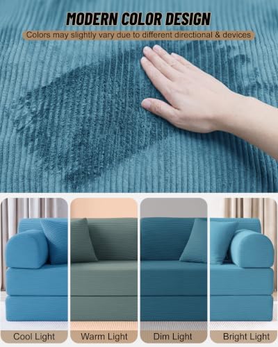 78.8" Convertible Sofa Bed, High Back Boneless Couch - Image 6