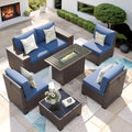 Patio Furniture Set with 44'' Fire Pit Table by VonzoyHome