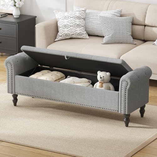 Furniliving 63” End of Bed Bench, Bedroom Bench - Image 4