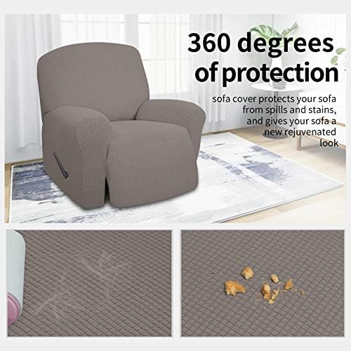 Easy-Going 4 Pieces Oversized Recliner Stretch Sofa Slipcover Sofa Cover - Image 3