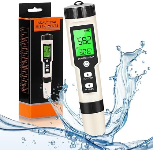 Hydrogen Water Tester 4 in 1 PH, pH Meter ORP Meter Hydrogen Tester by Unknown