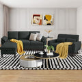 79" Convertible Sectional Sofa Set, Modern Linen Small L Shaped Couch by Chireca