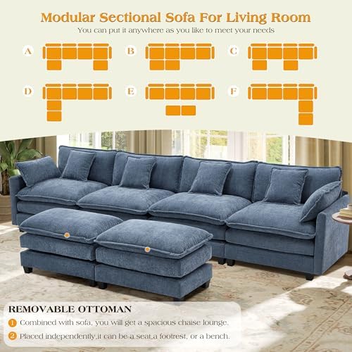 Hanherry Modular Sectional Sofa, Cloud Couch - Image 7