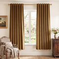 StangH Gold Brown Velvet Curtains by StangH