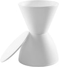 Modway Haste Contemporary Modern Hourglass Accent Stool in White by Modway
