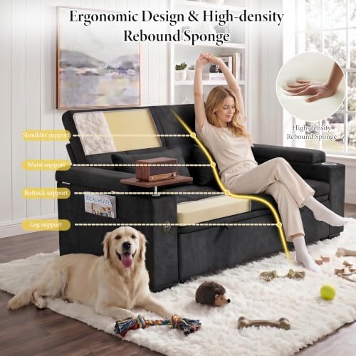Dreamzie 65'' Convertible Sleeper Sofa Bed - Image 6