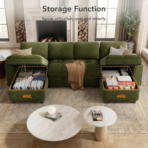 WEUP Modular Sectional Sleeper Sofa Bed, Pull Out Couch - Image 7