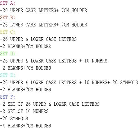 26 Interchangeable Alphabet & Number Mold Set with T-Slot Holder | Custom Brass Engraving Tools for Leather, Wood, Hot Foil Machines | DIY Symbol Dies, Stamping Imprint Templates (Set D)