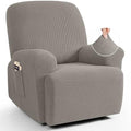 TAOCOCO Stretch Recliner Chair Covers 4 Piece, Pale Brown by TAOCOCO