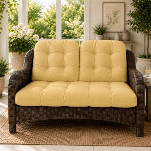 All Weather Wicker Chair Cushions of 3 Pieces, Waterproof Outdoor Wicker Chair - Image 2