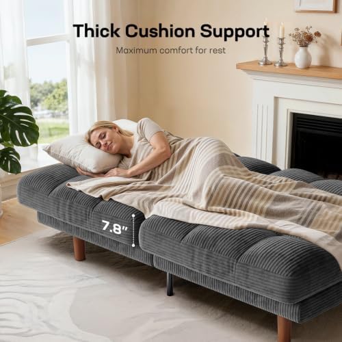 Marsail 70" Convertible Futon Sofa Bed, Small Recliner Sleeper Sofa - Image 6