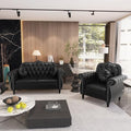 AVZEAR Chesterfield 2-Piece Living Room Sectional Sofa Set, Mid-Century Modern by AVZEAR