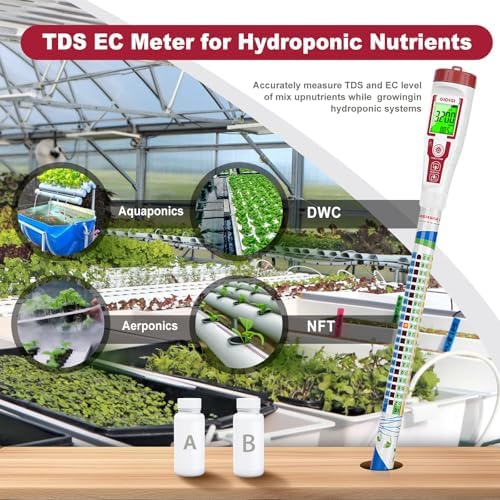 EC PPM Meter Hydroponic Nutrient Meter 14in Long Probe - Image 2
