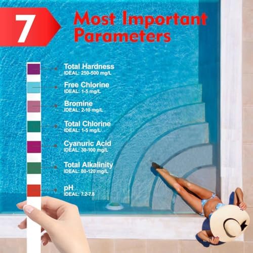 Pool Test Strips 7 Way, Quick Pool and Spa Test Strips 125ct Hot Tub Test - Image 2