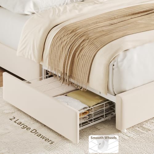 HOSTACK Queen Upholstered Platform Bed Frame - Image 5