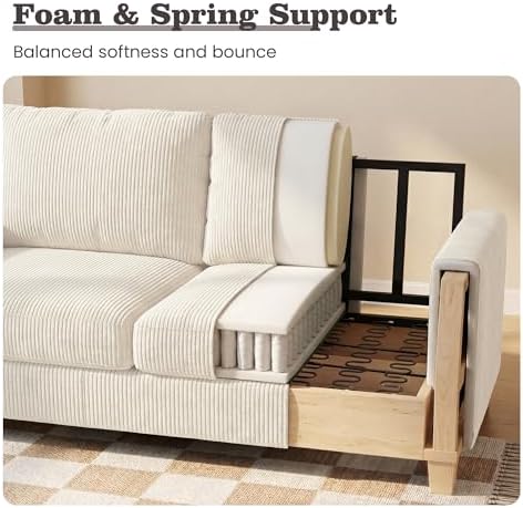 Apicizon Modern 63" Loveseat Sofa Couch - Image 3