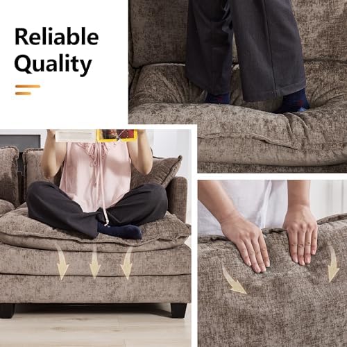 76'' L Shaped Sectional Cloud Couch, Modular Sofas - Image 5
