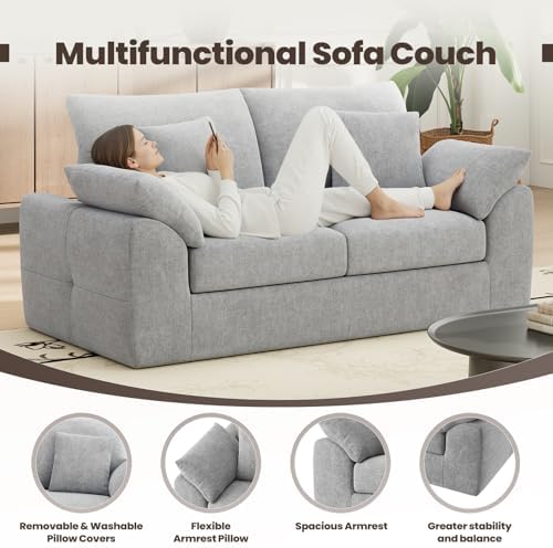 75.6" Cloud Boneless Sofa, Loveseat Couches - Image 3
