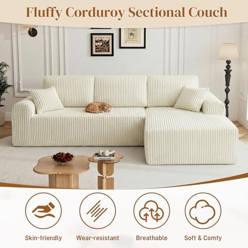 110" Boneless Cloud Sectional Couches - Image 6