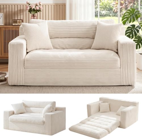Erament Boneless Loveseat Sofa Couch, 2 in 1 Convertible Sofa Bed by Unknown
