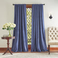 Martha Stewart Lucca Velvet Blackout Back Tab Window Curtain Panel Pair by MarthaStewart