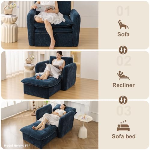 42'' 3-in-1 Sleeper Sofa Bed, Pull Out Couch, Sleeper Chair - Image 3