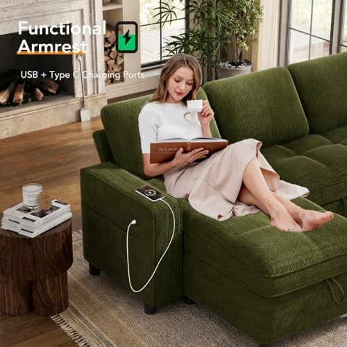 WEUP Modular Sectional Sleeper Sofa Bed, Pull Out Couch - Image 6