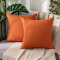 MIULEE Decorative Outdoor Pillow Covers Fall 12x12 Orange by MIULEE